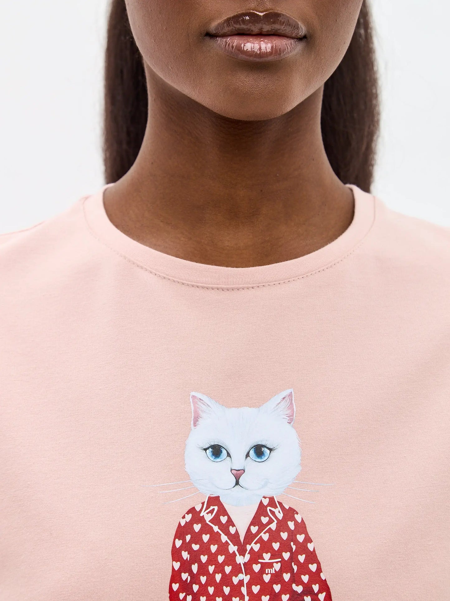 Pink oversized t-shirt pajamas cat - Funny Cat Loungewear | For Cat Lovers | CAT by maniita lacitta
