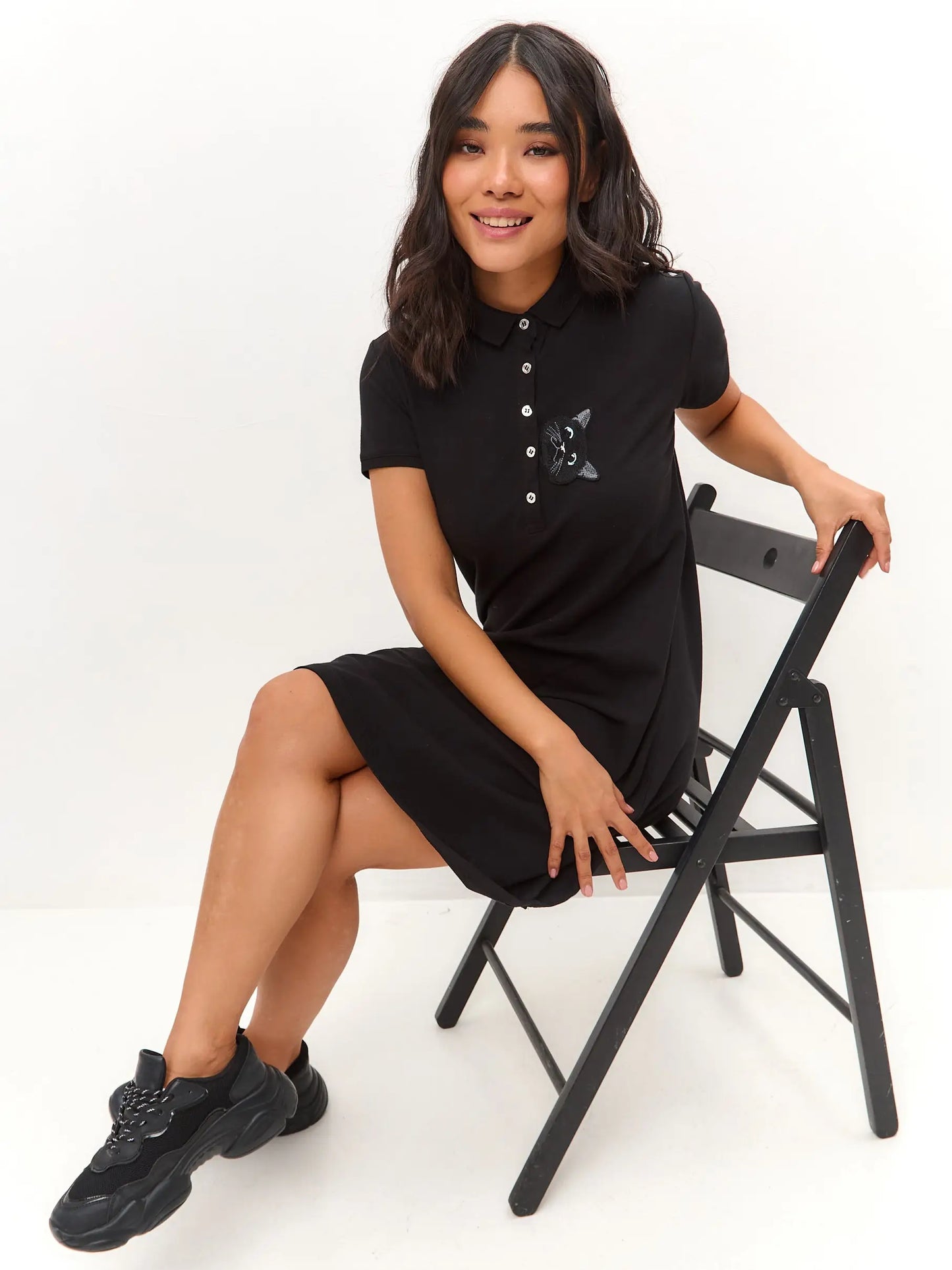 Black Polo Dress CAT - Polo t-shirt & dress