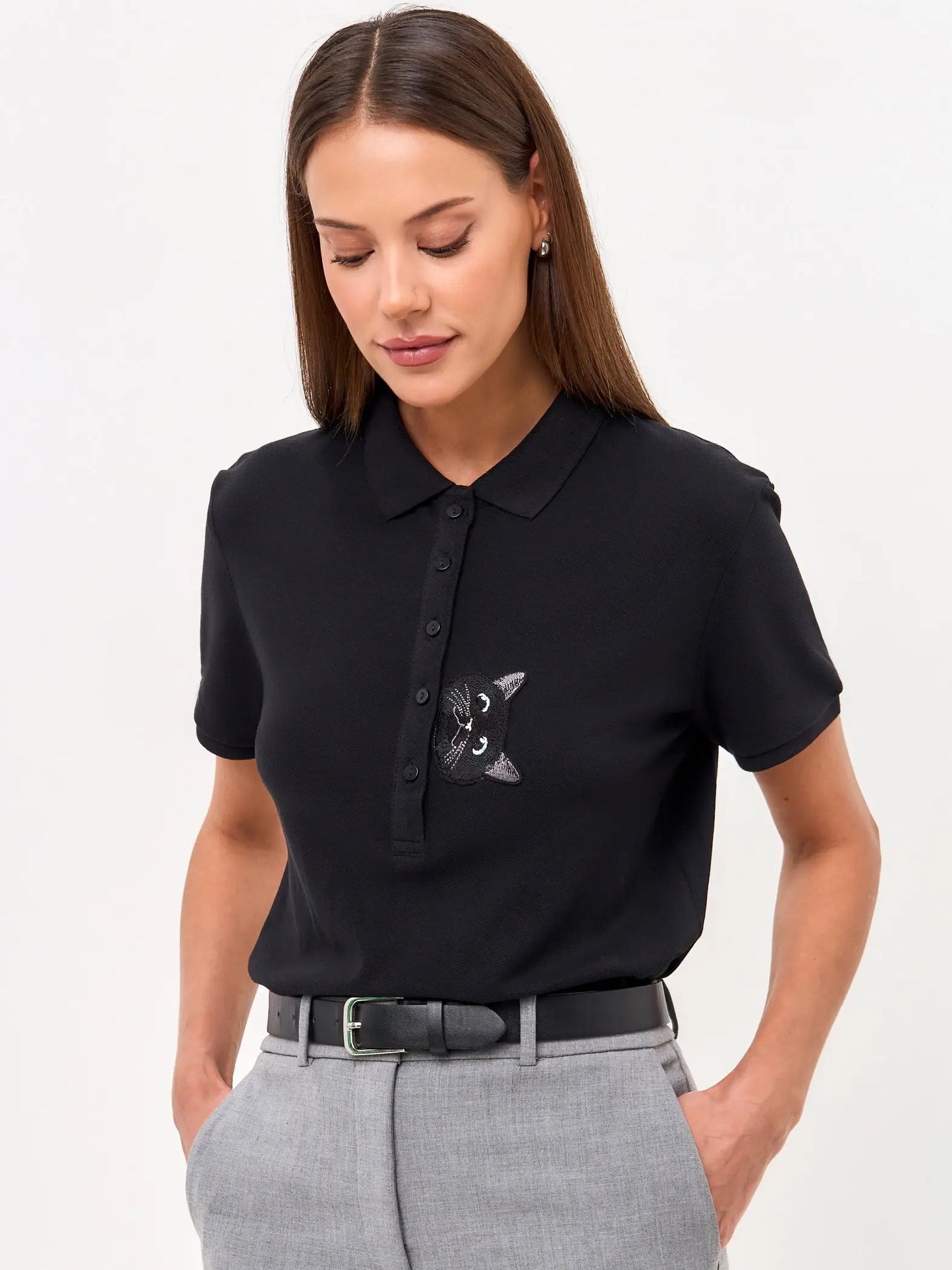 Black Polo T-shirt CAT - Polo t-shirt & dress