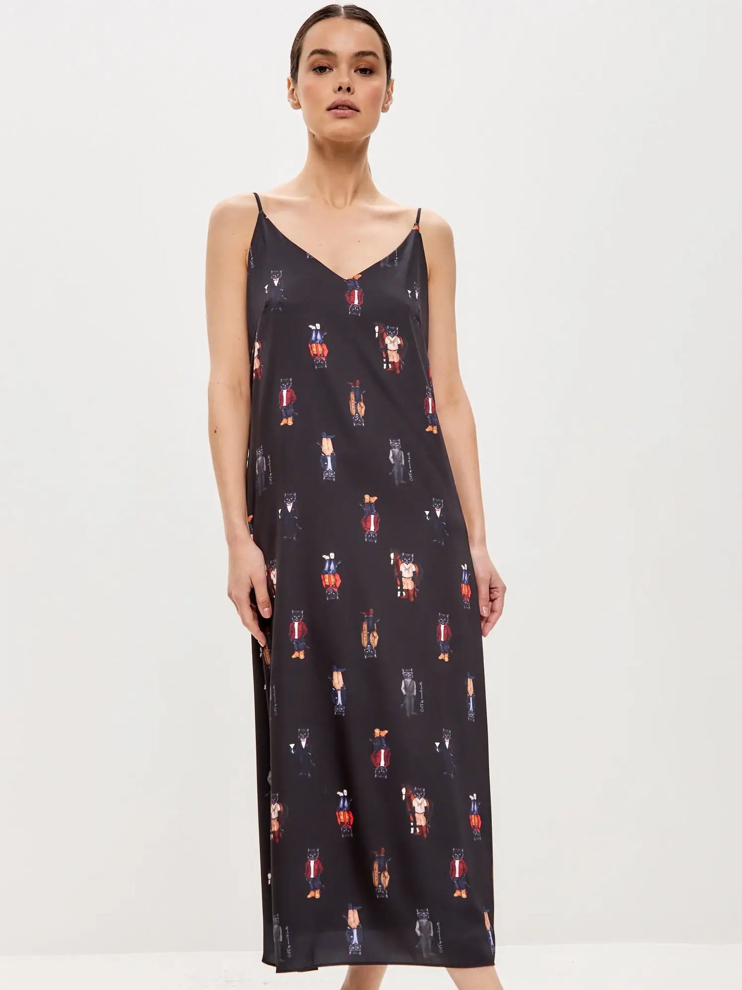 Black silk loungewear - Loungewear