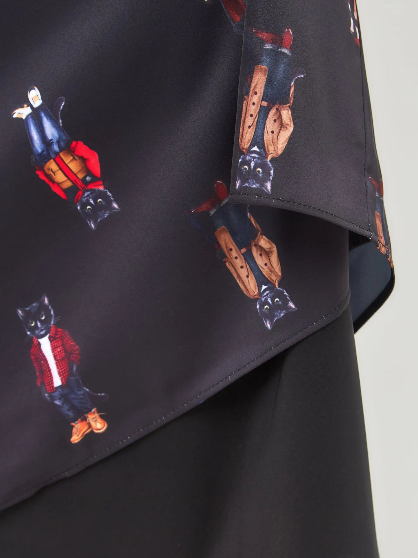 Black silk loungewear - Funny Cat Loungewear | For Cat Lovers | CAT by maniita lacitta