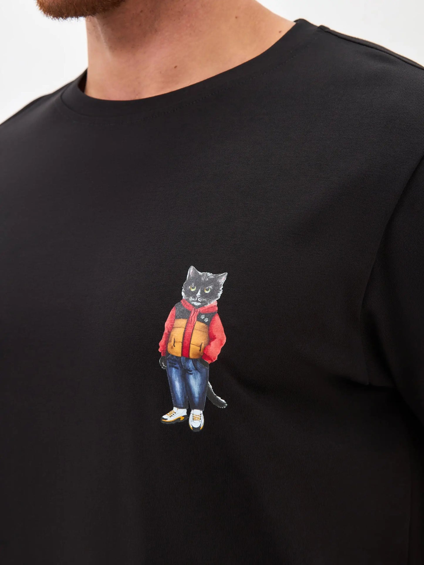 Black t-shirt sport casual cat - Funny Cat T-shirt | For Cat Lovers | CAT by maniita lacitta