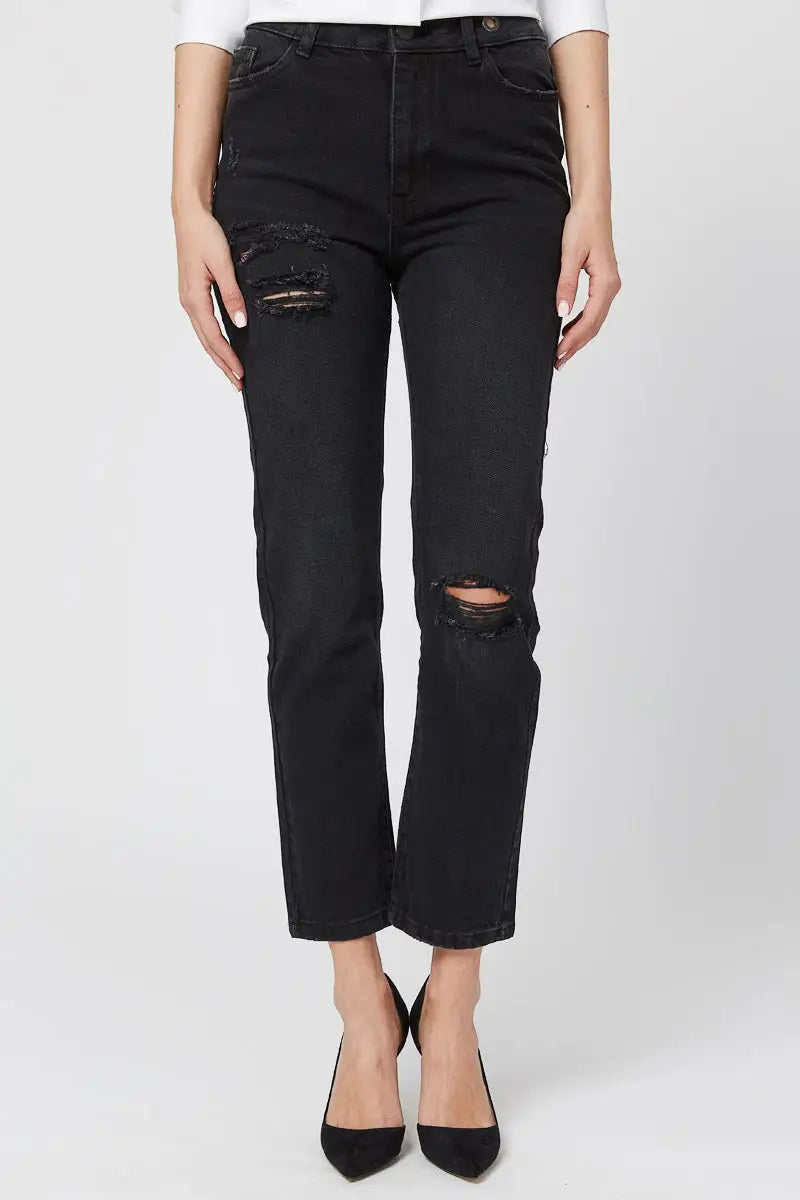 Black women’s jeans - Funny Cat Bottom | For Cat Lovers | CAT by maniita lacitta