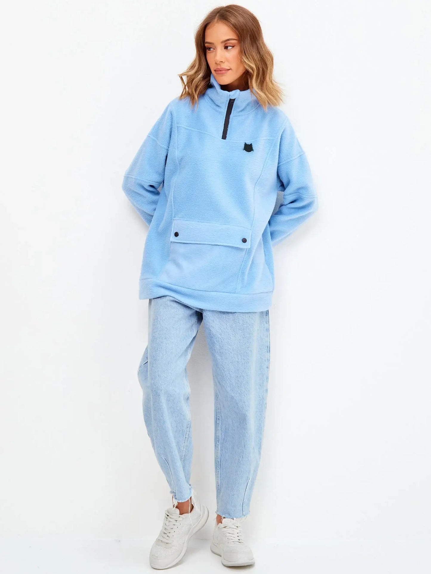 Blue Fleece sweatshirt - Fleece (recycled)