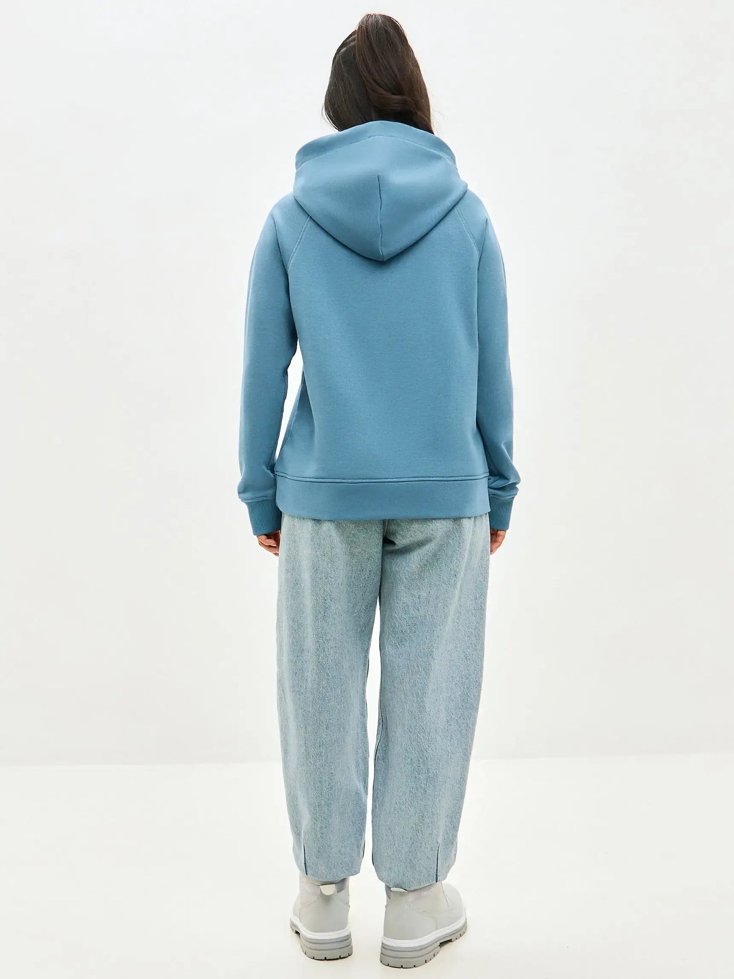 Blue Printed Hoodie WHITE COUNTRY CAT - Hoodie & sweatshirt