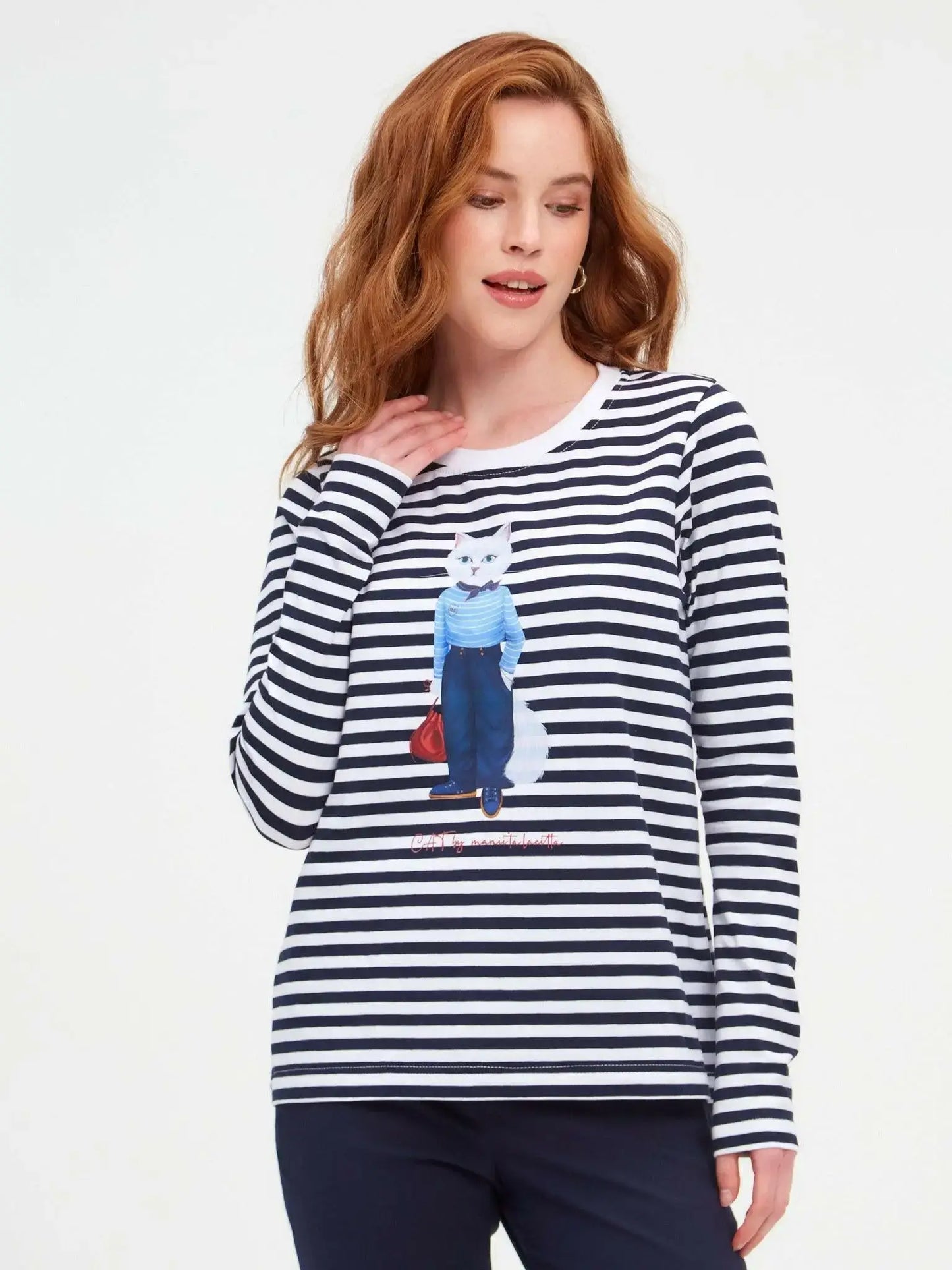 Printed T-shirt MARINER CAT - Maniita Lacitta