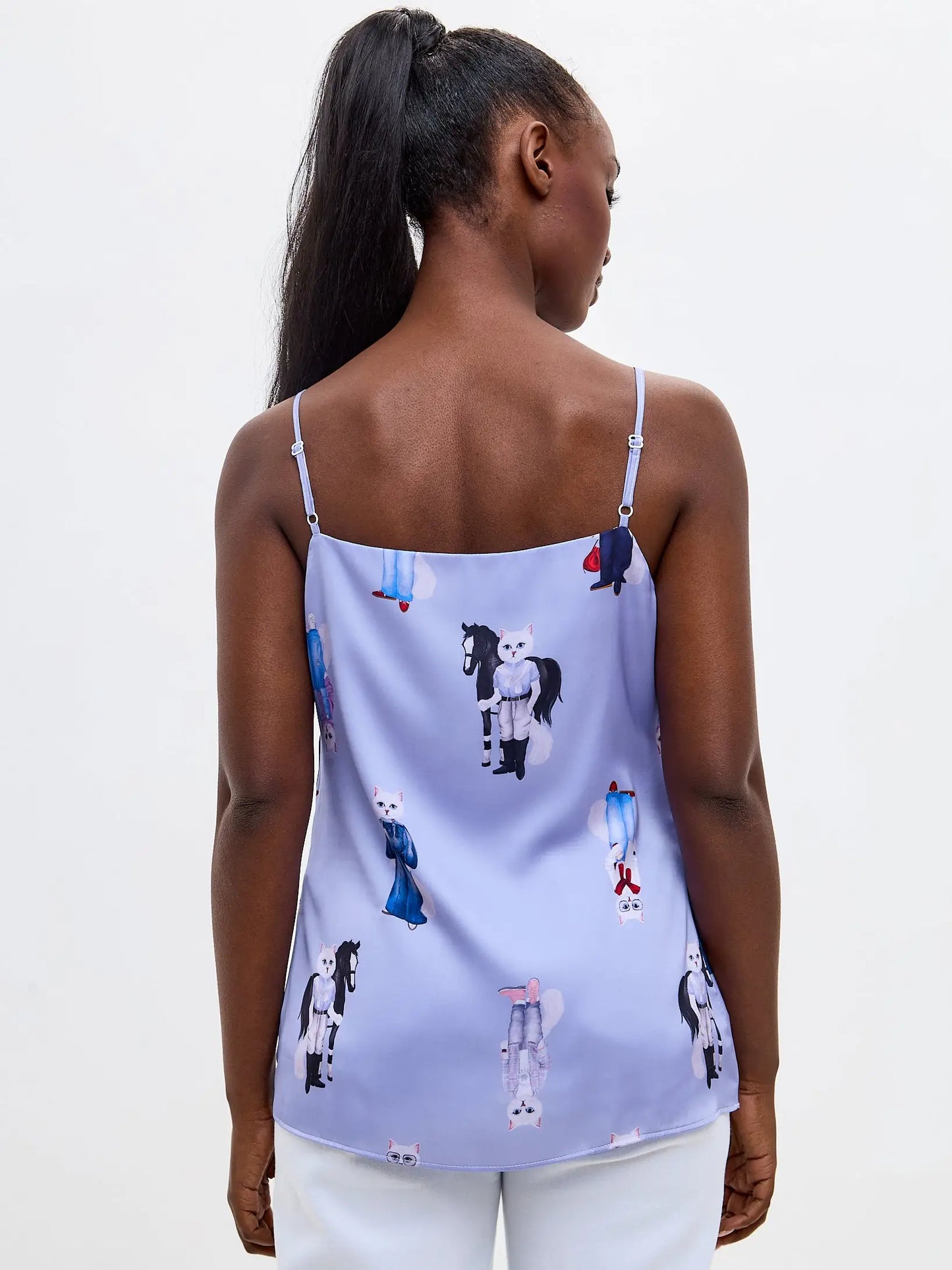 Blue Silk Top CAT - Silk top