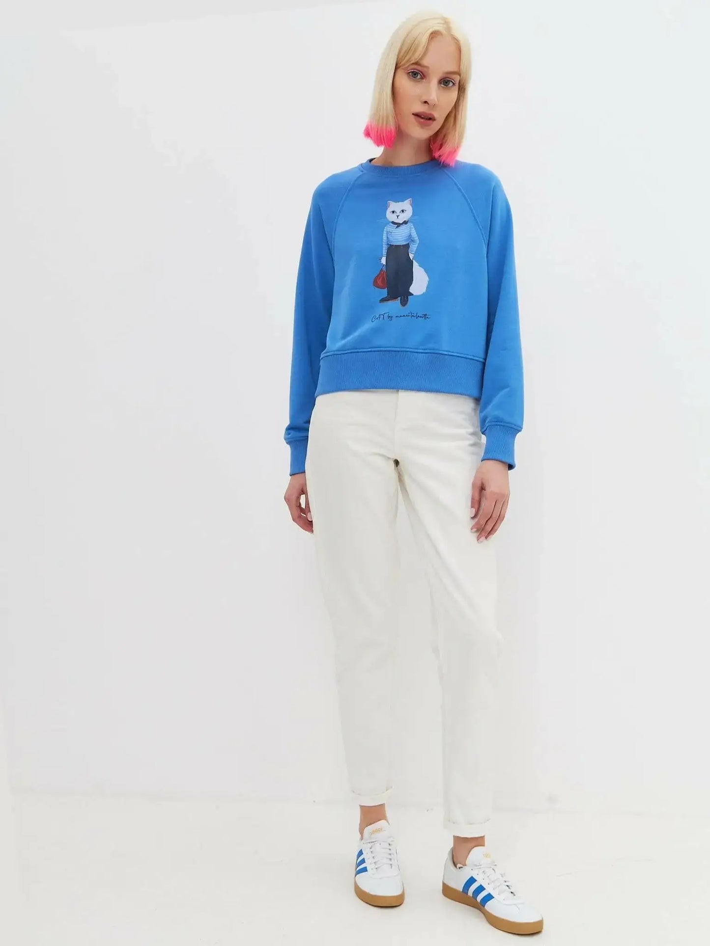 Blue sweatshirt mariner cat - Funny Cat Hoodie & sweatshirt | For Cat Lovers | CAT by maniita
