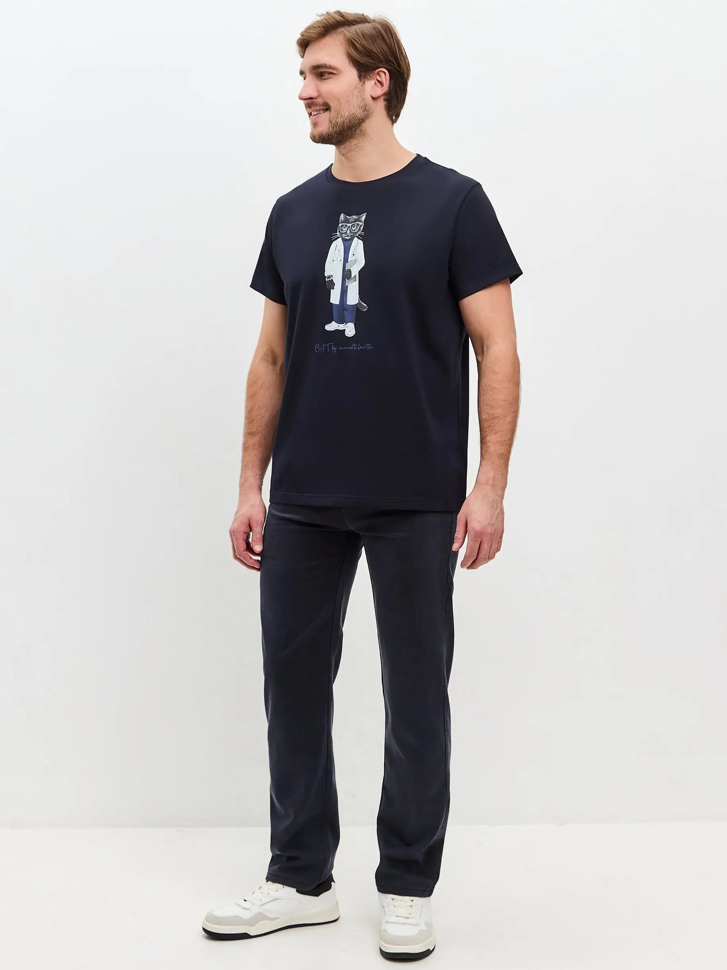 Blue t-shirt doctor cat - Funny Cat T-shirt | For Cat Lovers | CAT by maniita lacitta