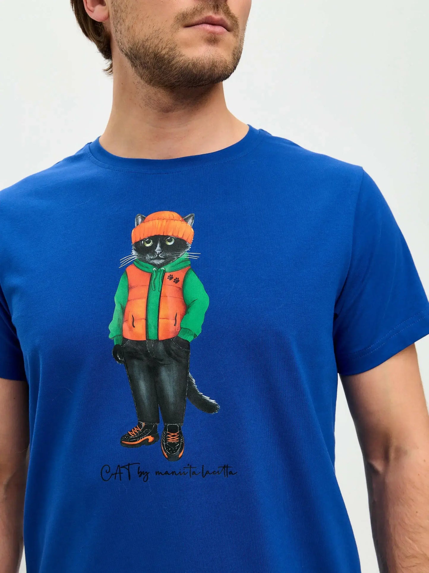 Blue t-shirt hoodie cat - Funny Cat T-shirt | For Cat Lovers | CAT by maniita lacitta