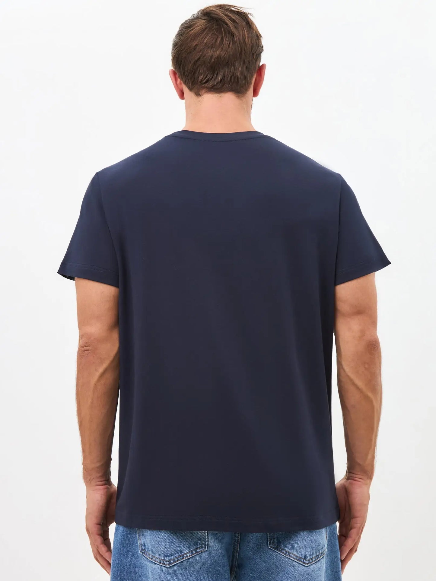 Blue Printed T-shirt SKI CAT - T-shirt