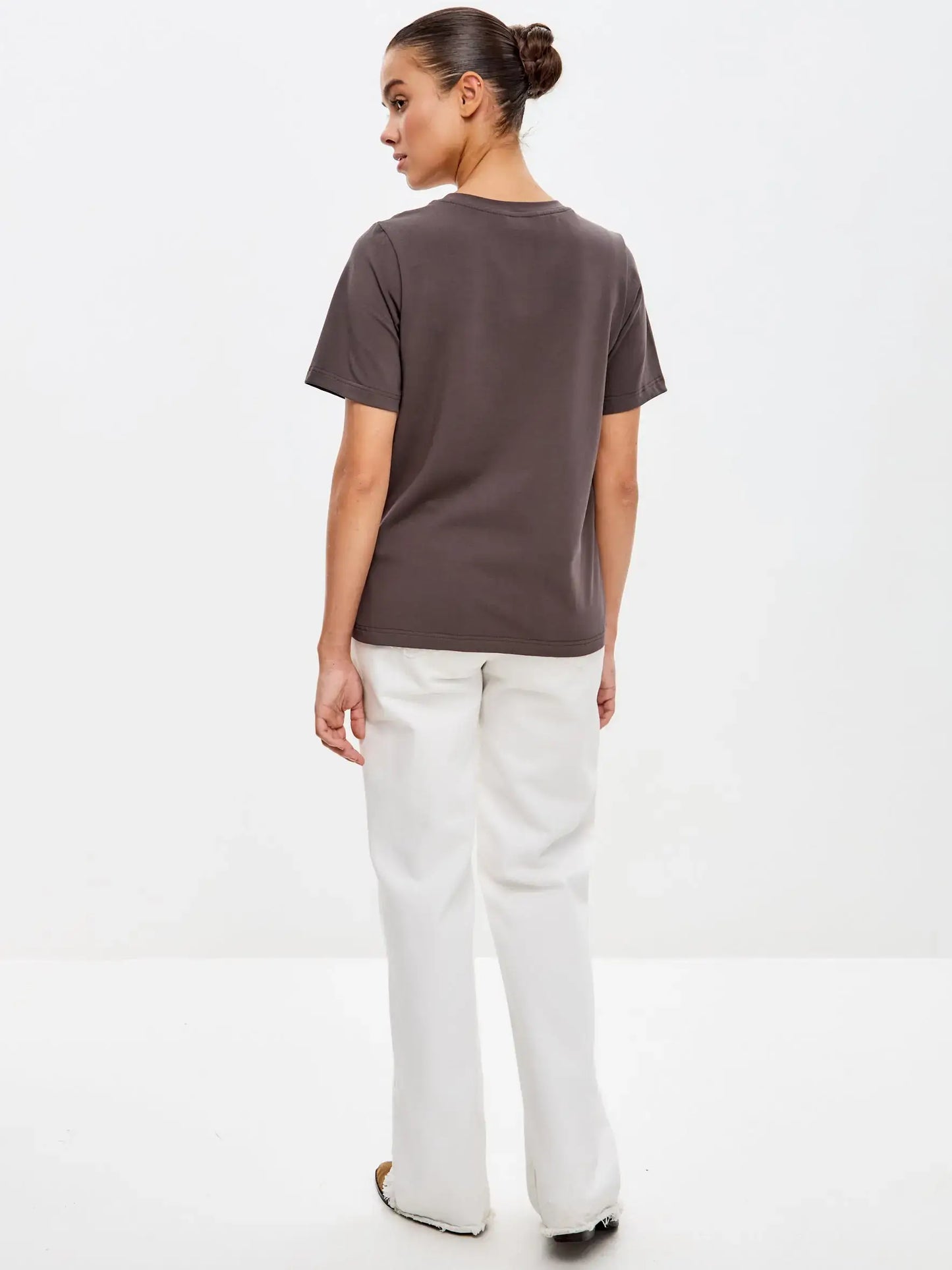 Brown Printed T-shirt RIDER CAT - T-shirt