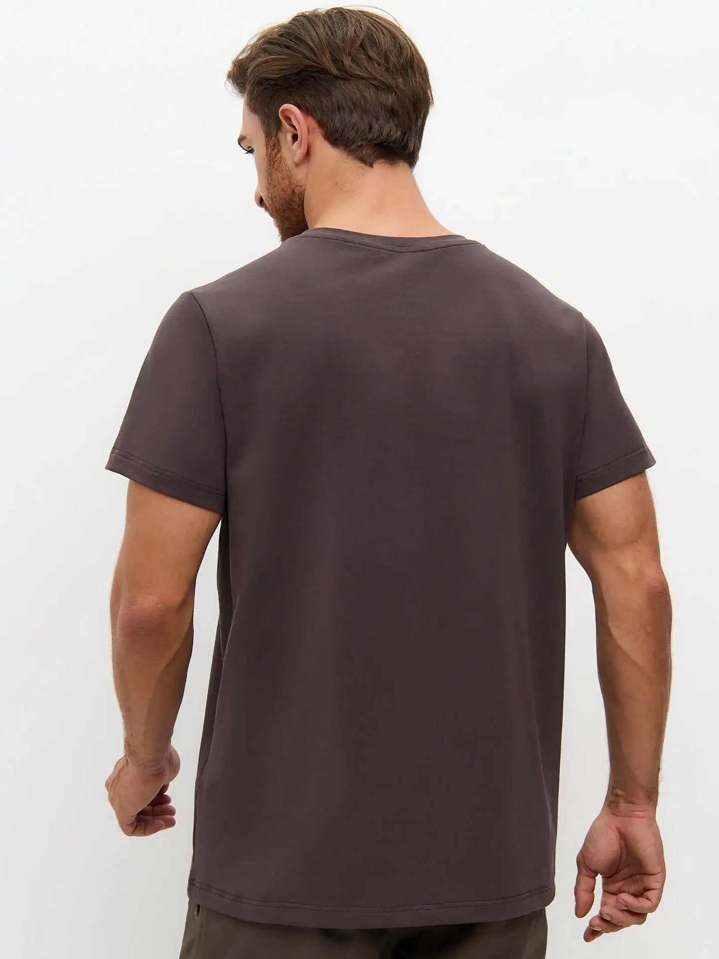 Brown Printed T-shirt TRAVEL CAT - T-shirt