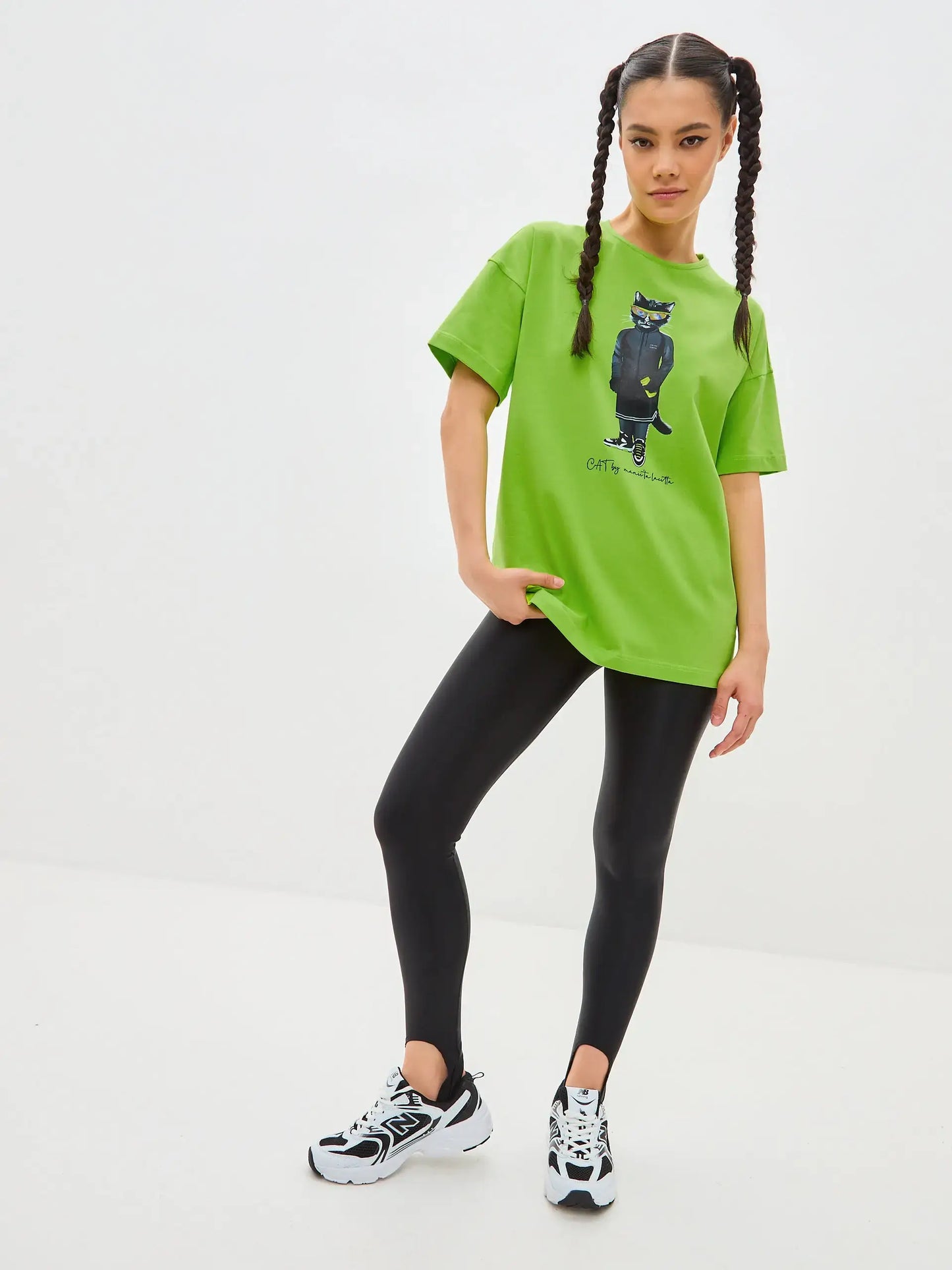 Green Printed t-shirt SPORT CAT - T-shirt