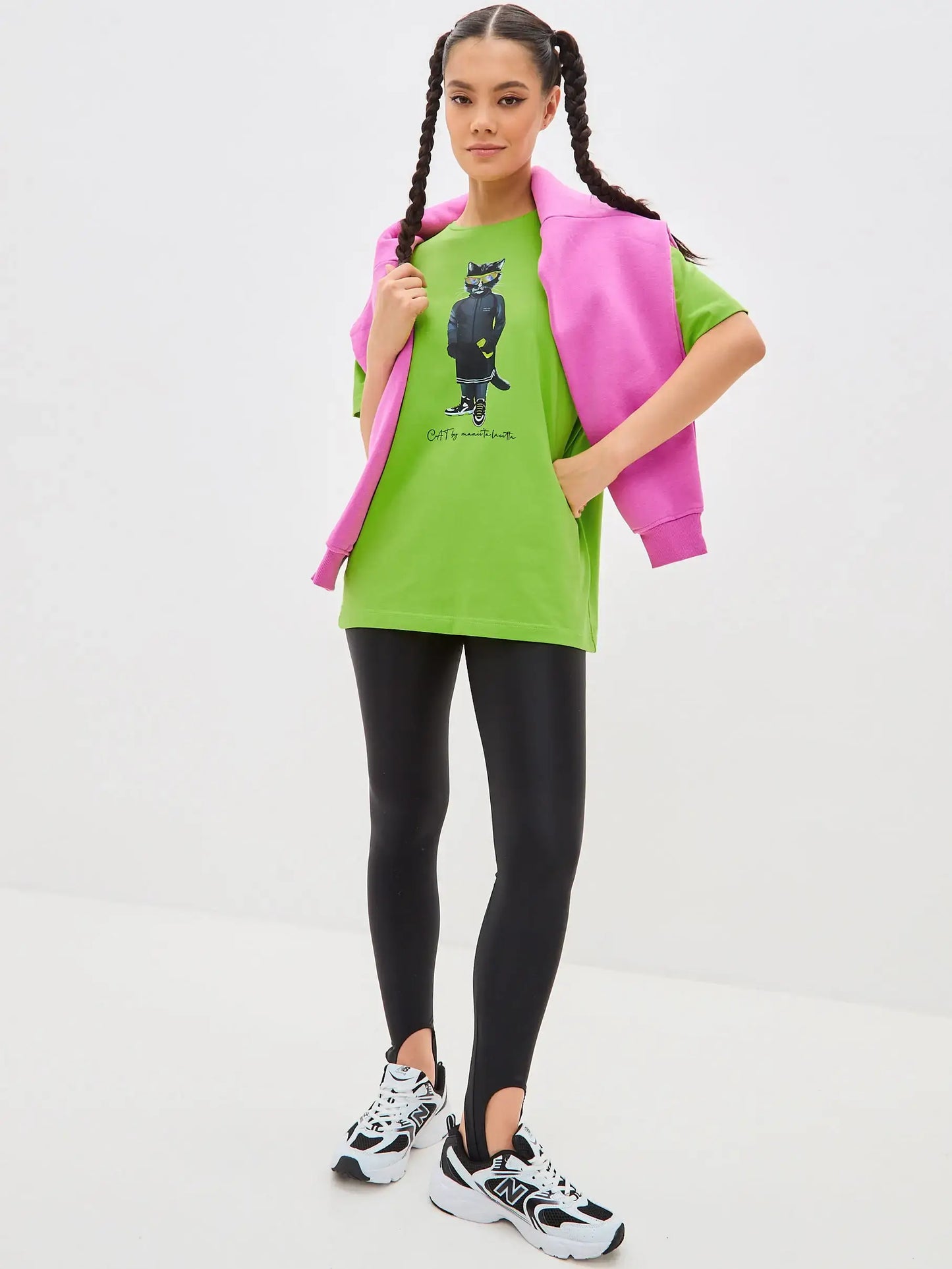 Green Printed t-shirt SPORT CAT - T-shirt