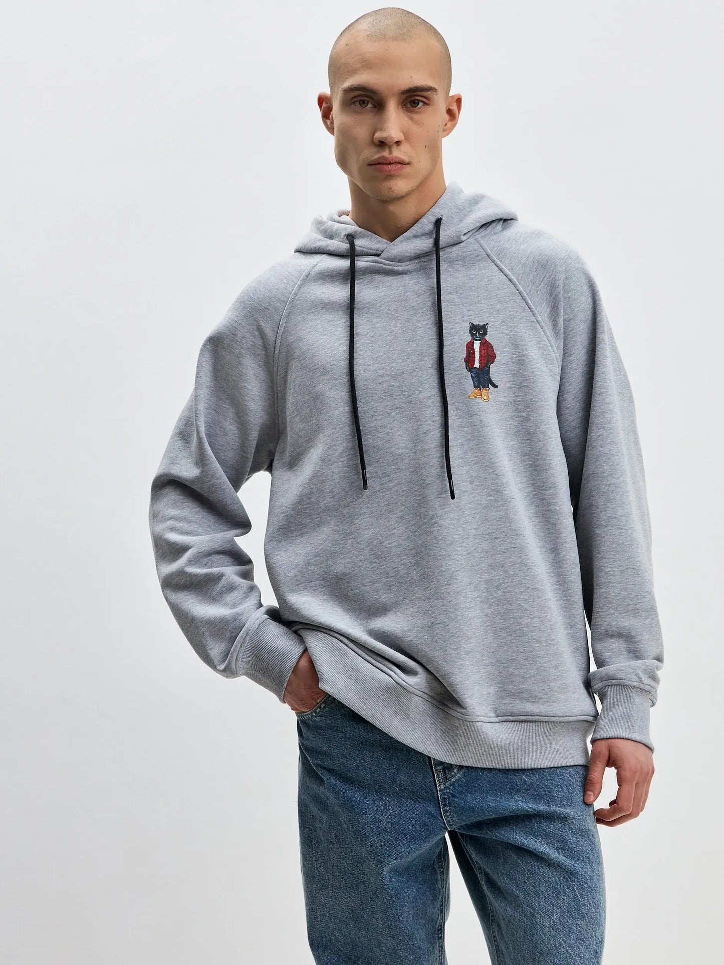 Grey hoodie country cat - Funny Cat Hoodie & sweatshirt | For Cat Lovers | CAT by maniita
