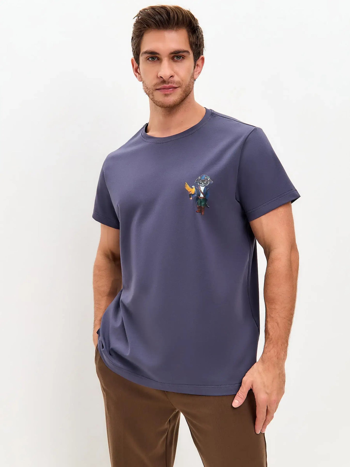 Grey t-shirt pirat cat - Funny Cat T-shirt | For Cat Lovers | CAT by maniita lacitta