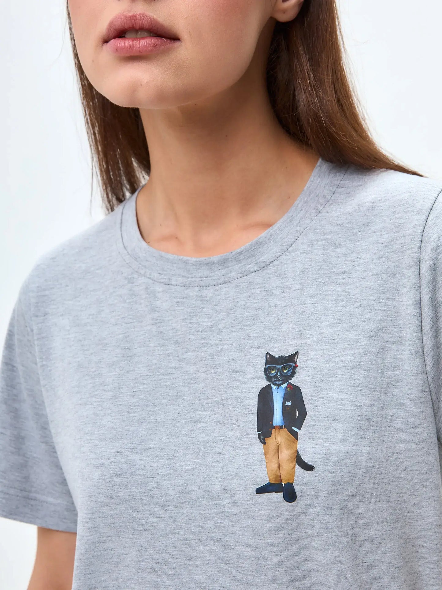 Grey Printed T-shirt REGATTA CAT - T-shirt