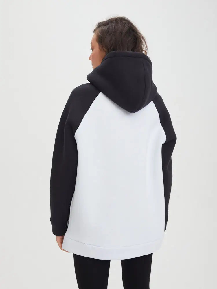 Hoodie white/black