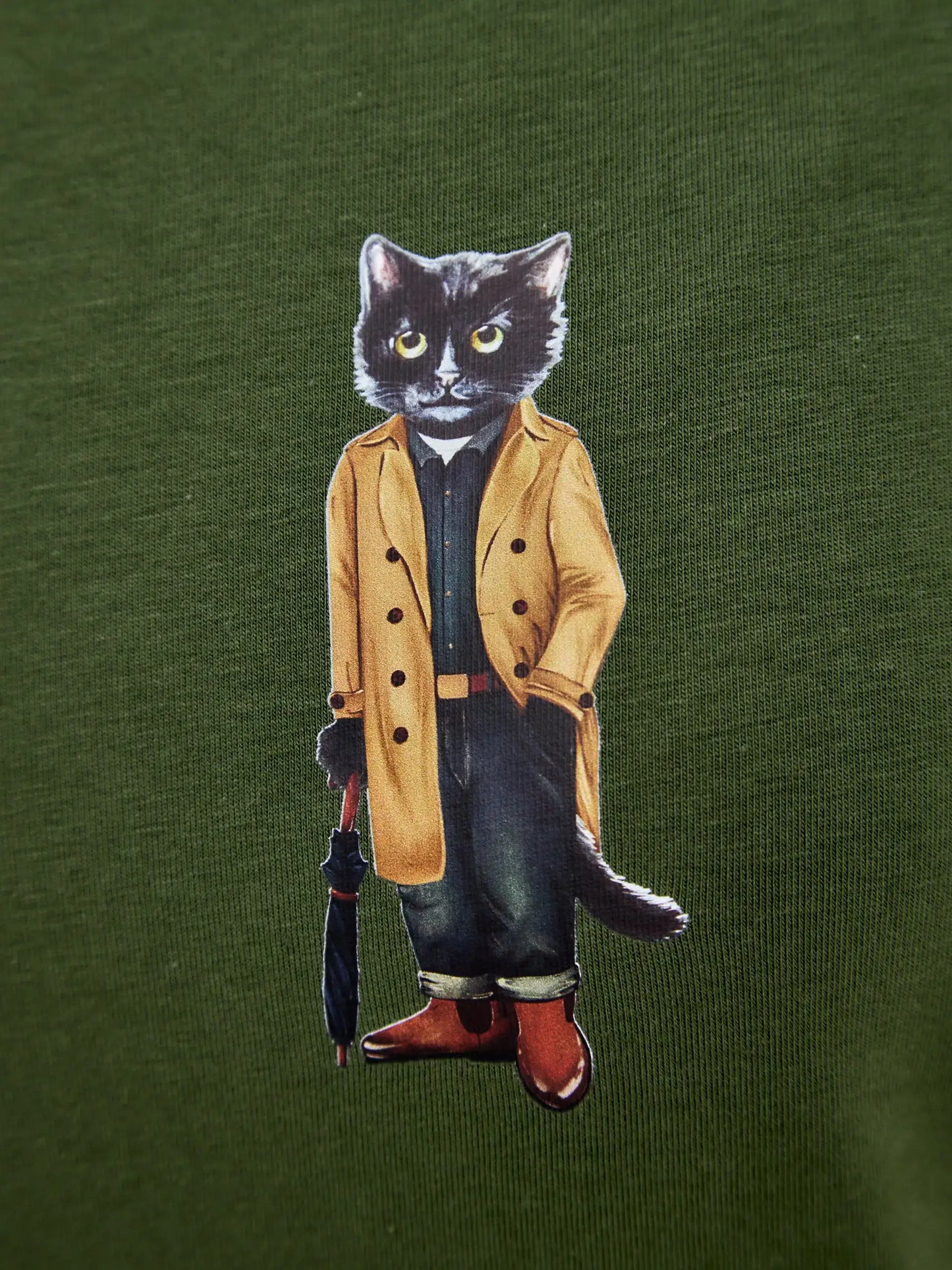 Khaki Printed Dress TRENCH COAT CAT - Dress