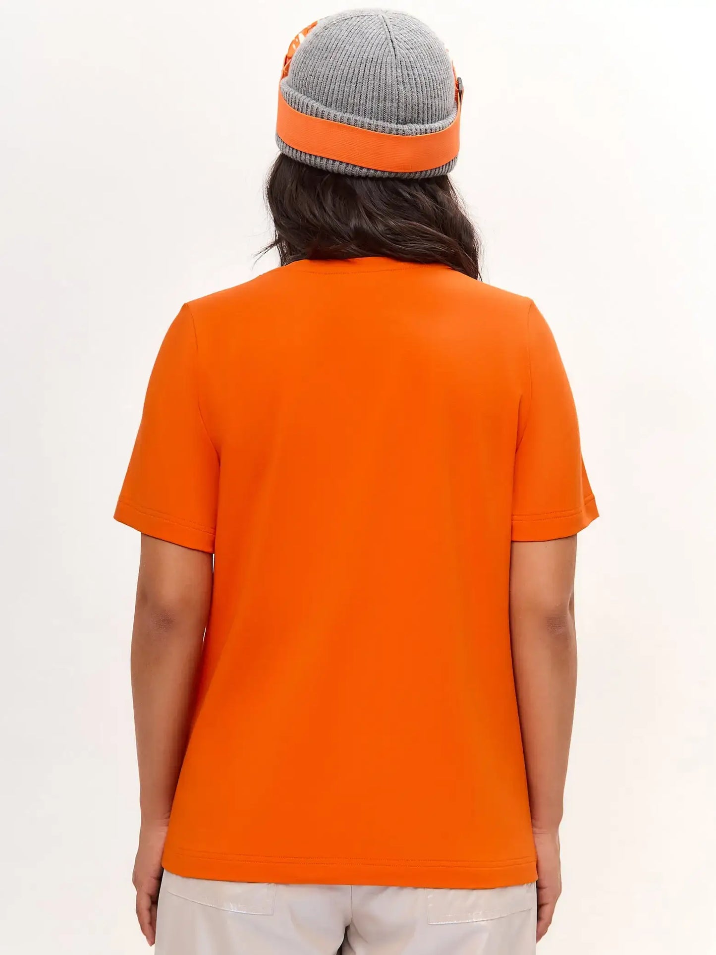 Orange Printed T-shirt SNOWBOARD CAT - T-shirt