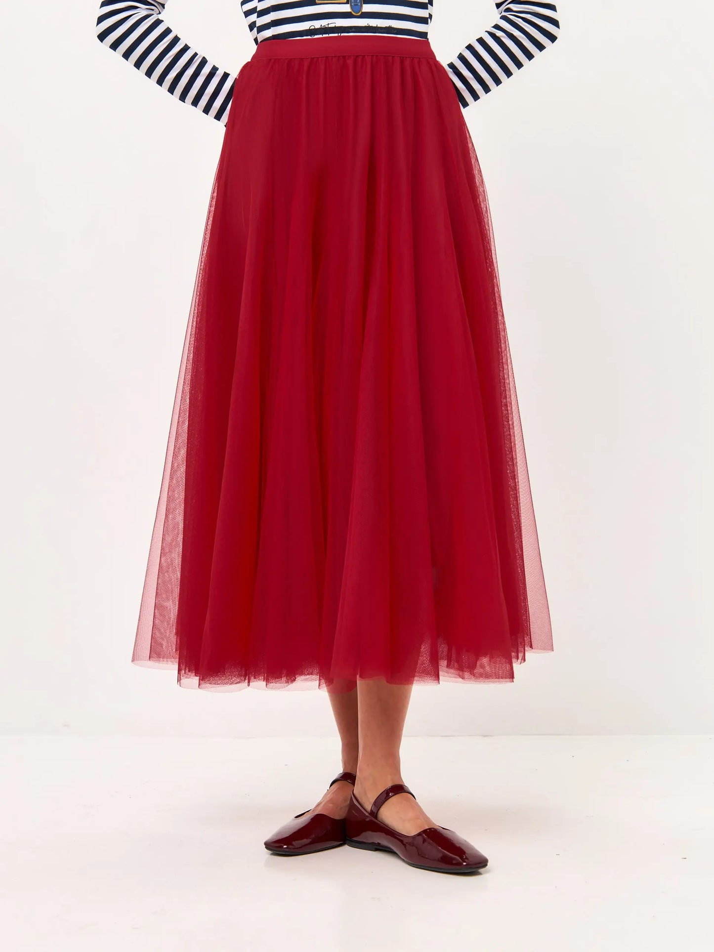 Red Tulle skirt ROCKY - XS / Red / Regular - Bottom