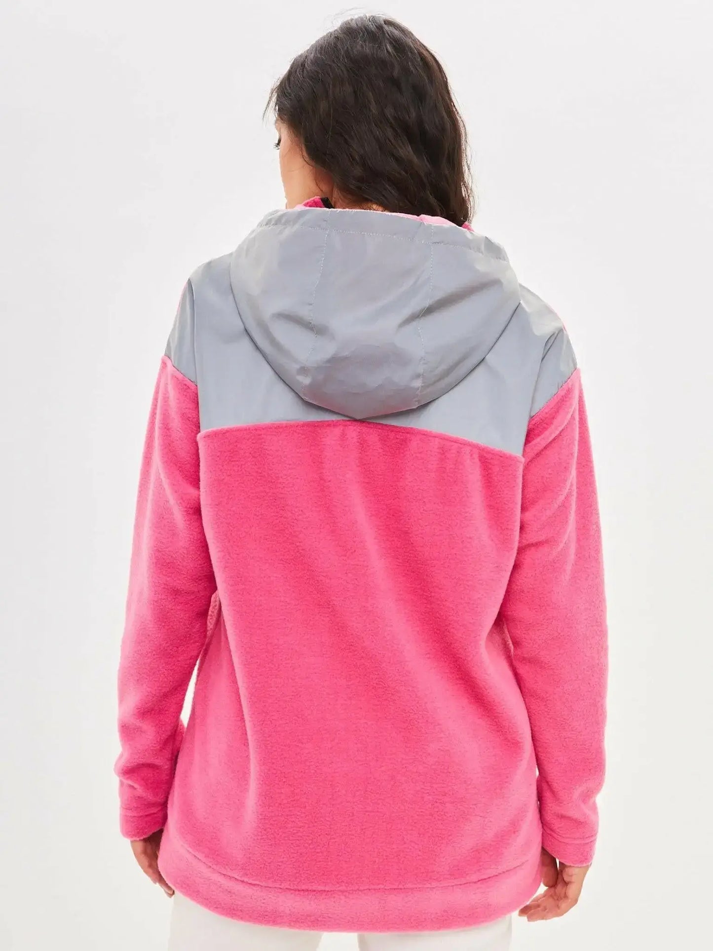 Pink fleece hoodie - Funny Cat Fleece (recycled) | For Cat Lovers | CAT by maniita lacitta