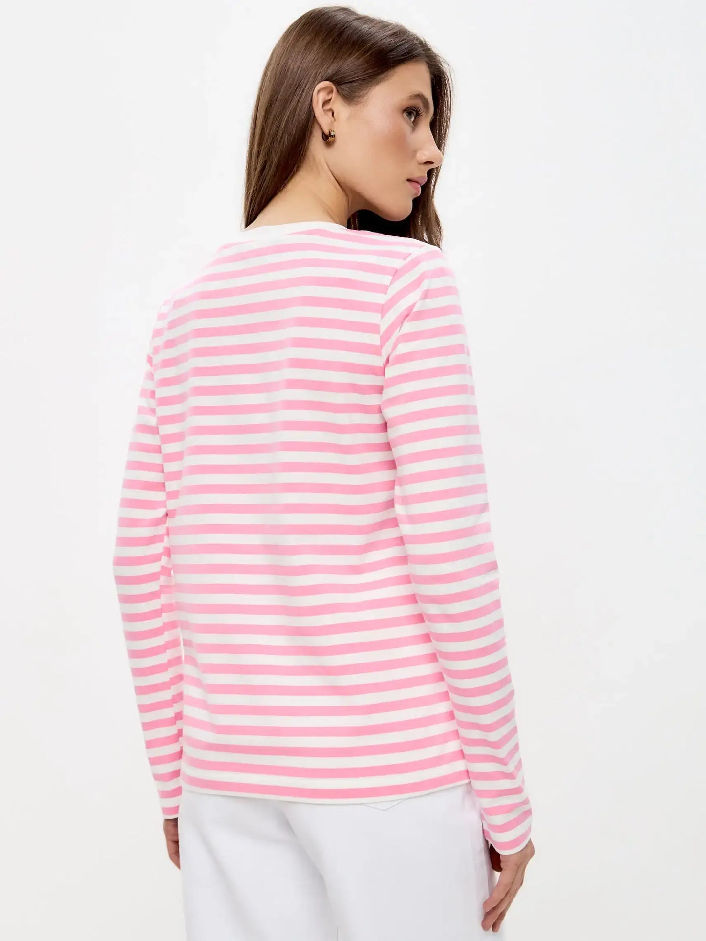 Pink Printed Longsleeve COUNTRY WHITE CAT - Shirt & Striped shirt