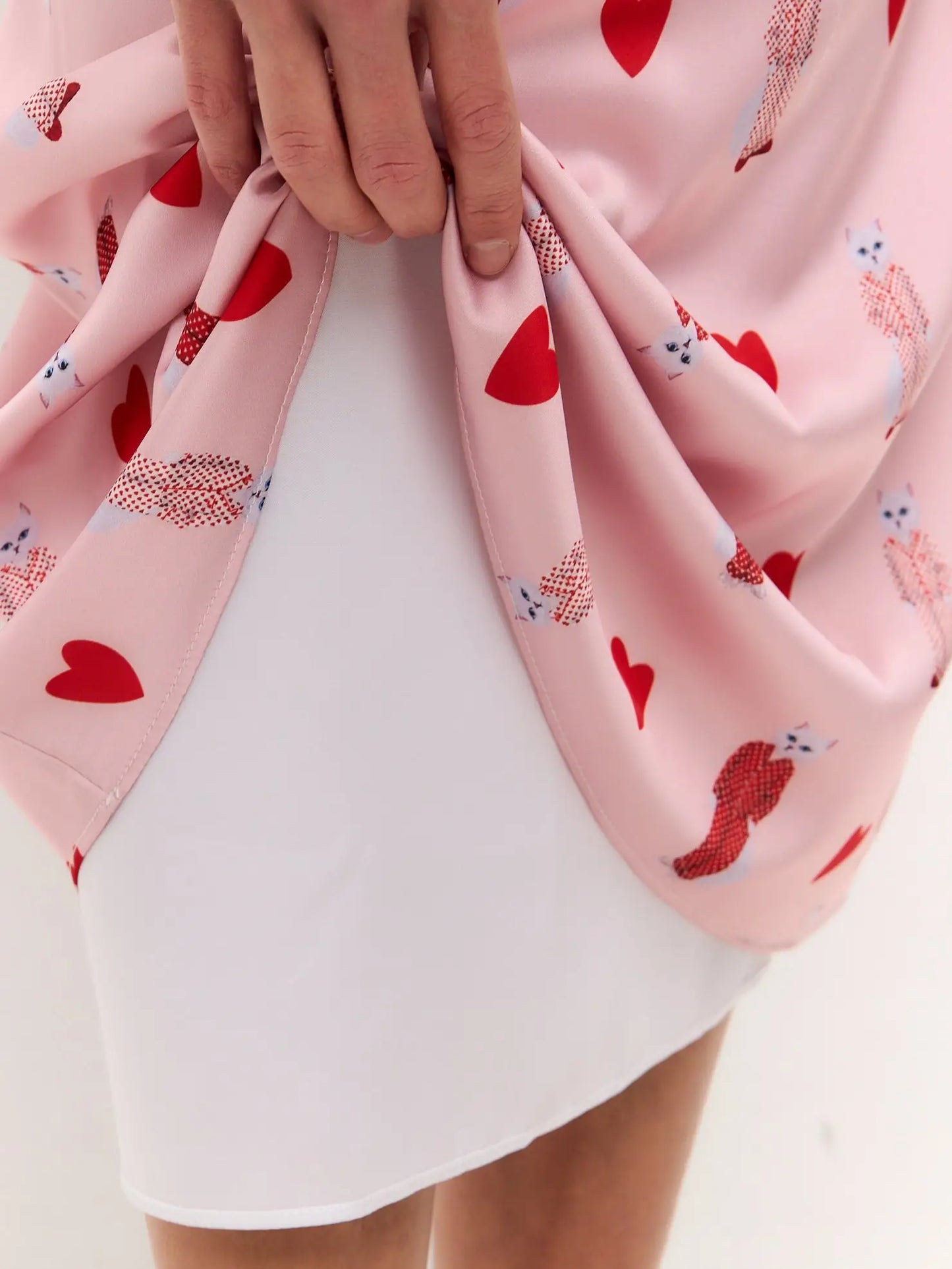 Pink silk loungewear - Funny Cat Loungewear | For Cat Lovers | CAT by maniita lacitta