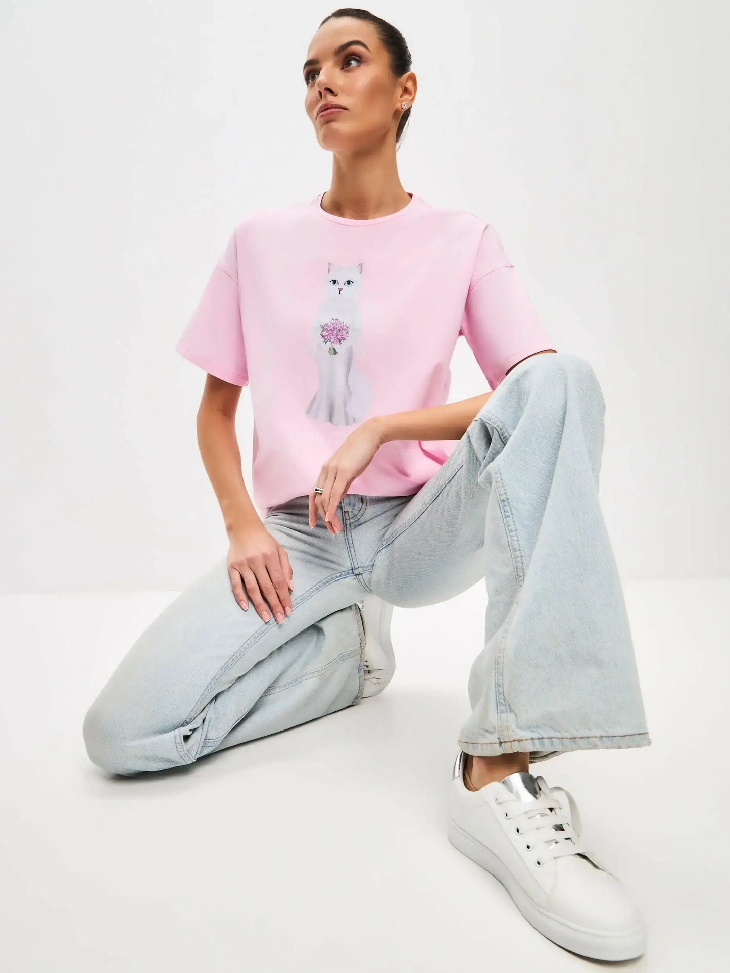 Pink t-shirt bride cat - Funny Cat T-shirt | For Cat Lovers | CAT by maniita lacitta