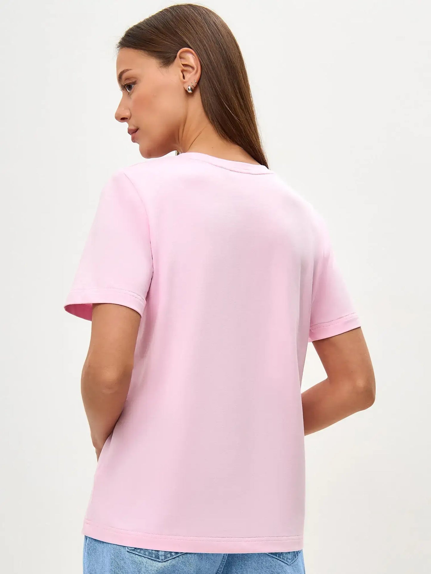 Pink Printed T-shirt COUNTRY WHITE CAT - T-shirt
