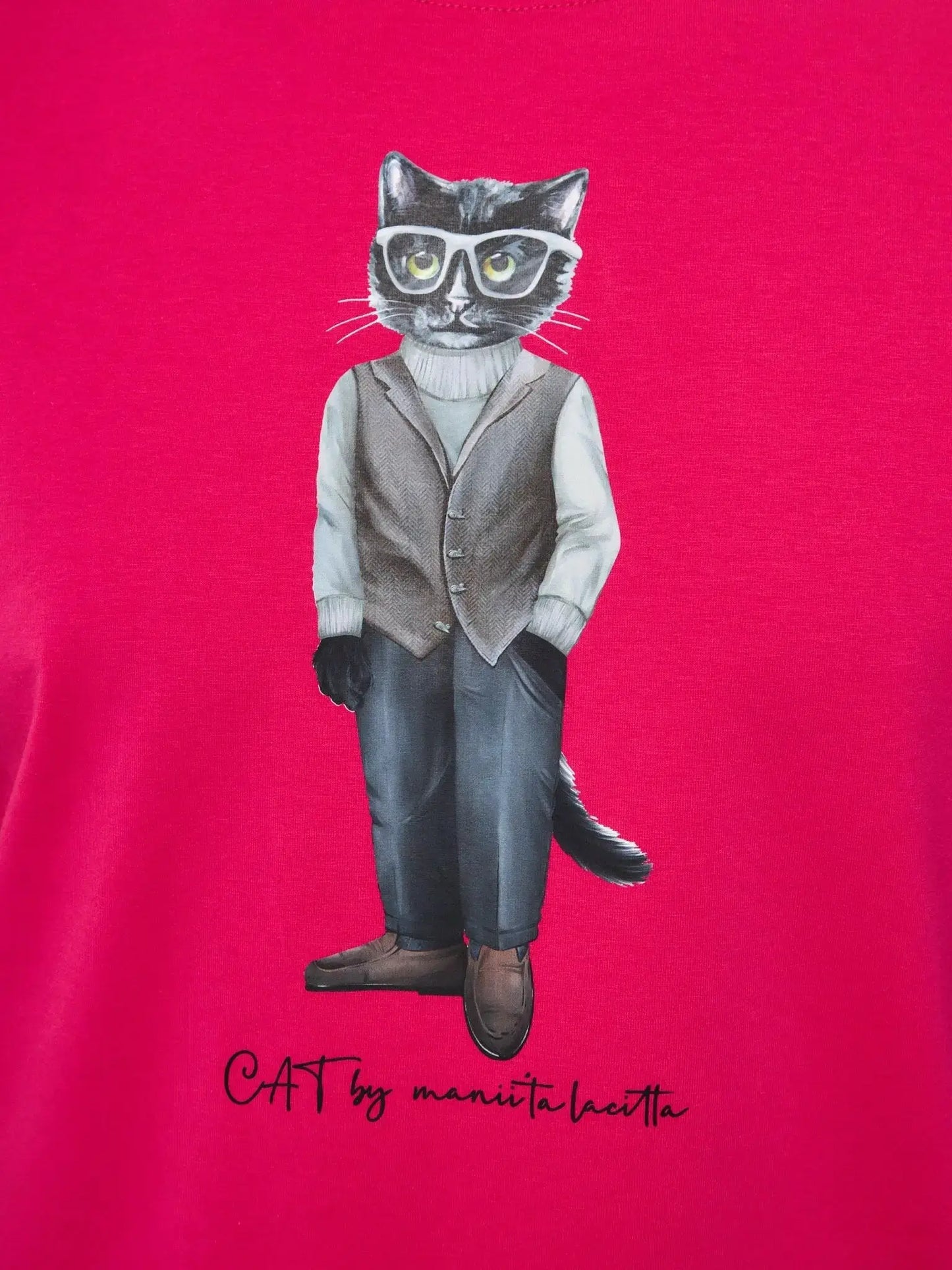 Printed T-shirt MINIMALIST CAT - Maniita Lacitta