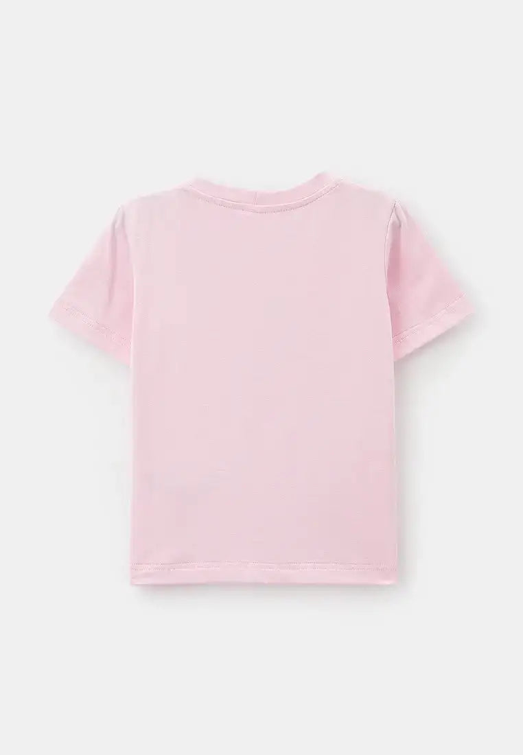 Pink Printed T-shirt WHITE COUNTRY CAT - T-shirt