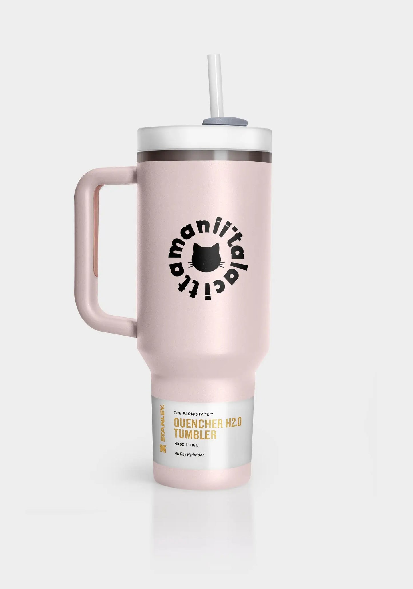 Pink thermos bottle with cat by maniita lacitta - Funny Cat | For Cat Lovers | CAT by maniita lacitta