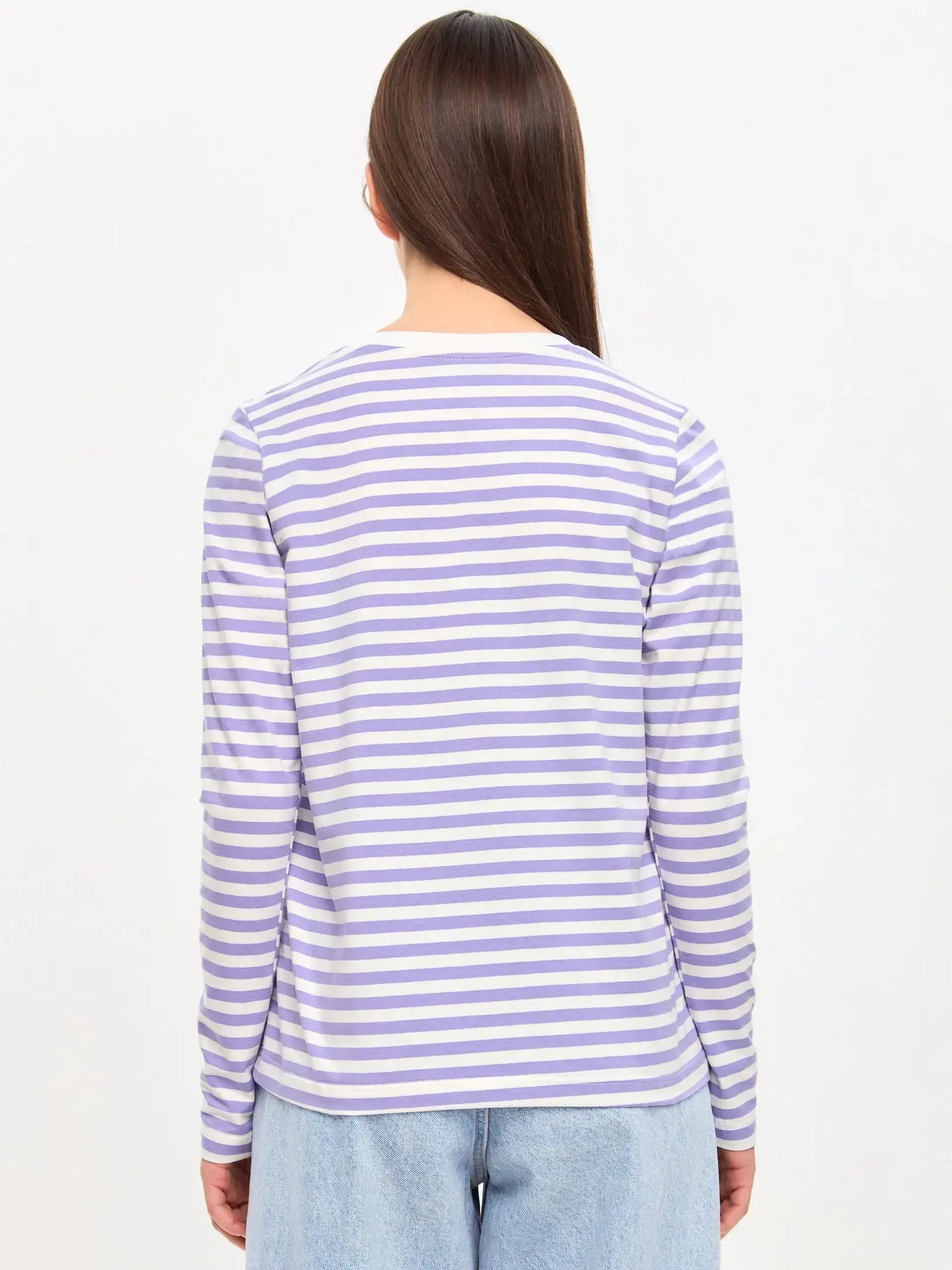 Purple longsleeve white cat walk - Funny Cat Shirt & Striped shirt | For Cat Lovers | CAT by maniita