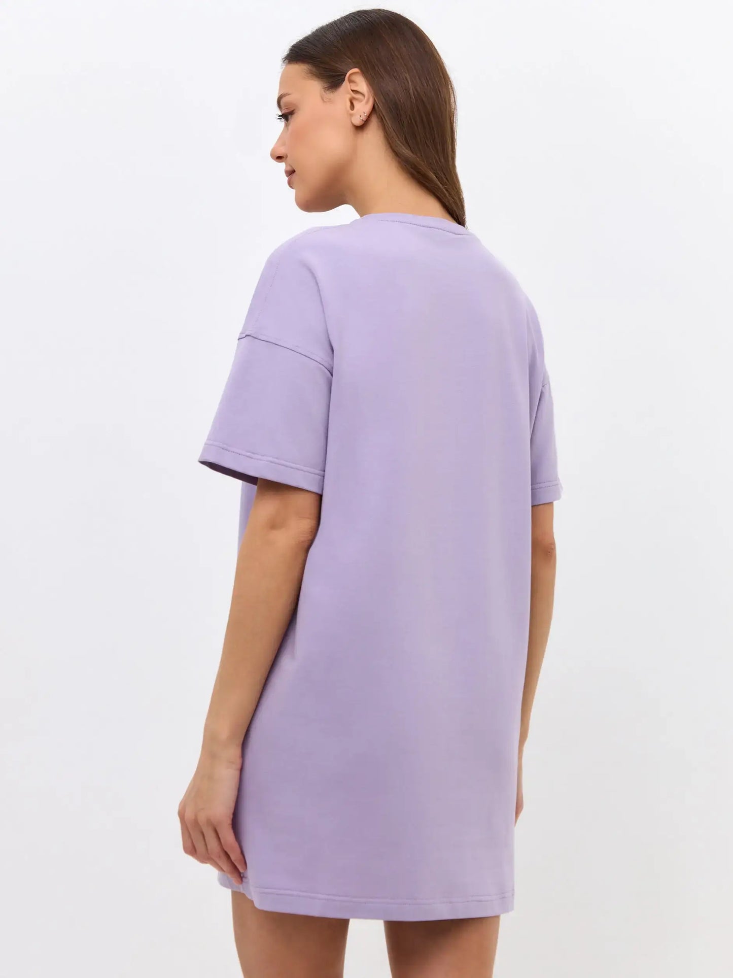 Purple Printed oversized T-shirt PAJAMAS CAT - Loungewear