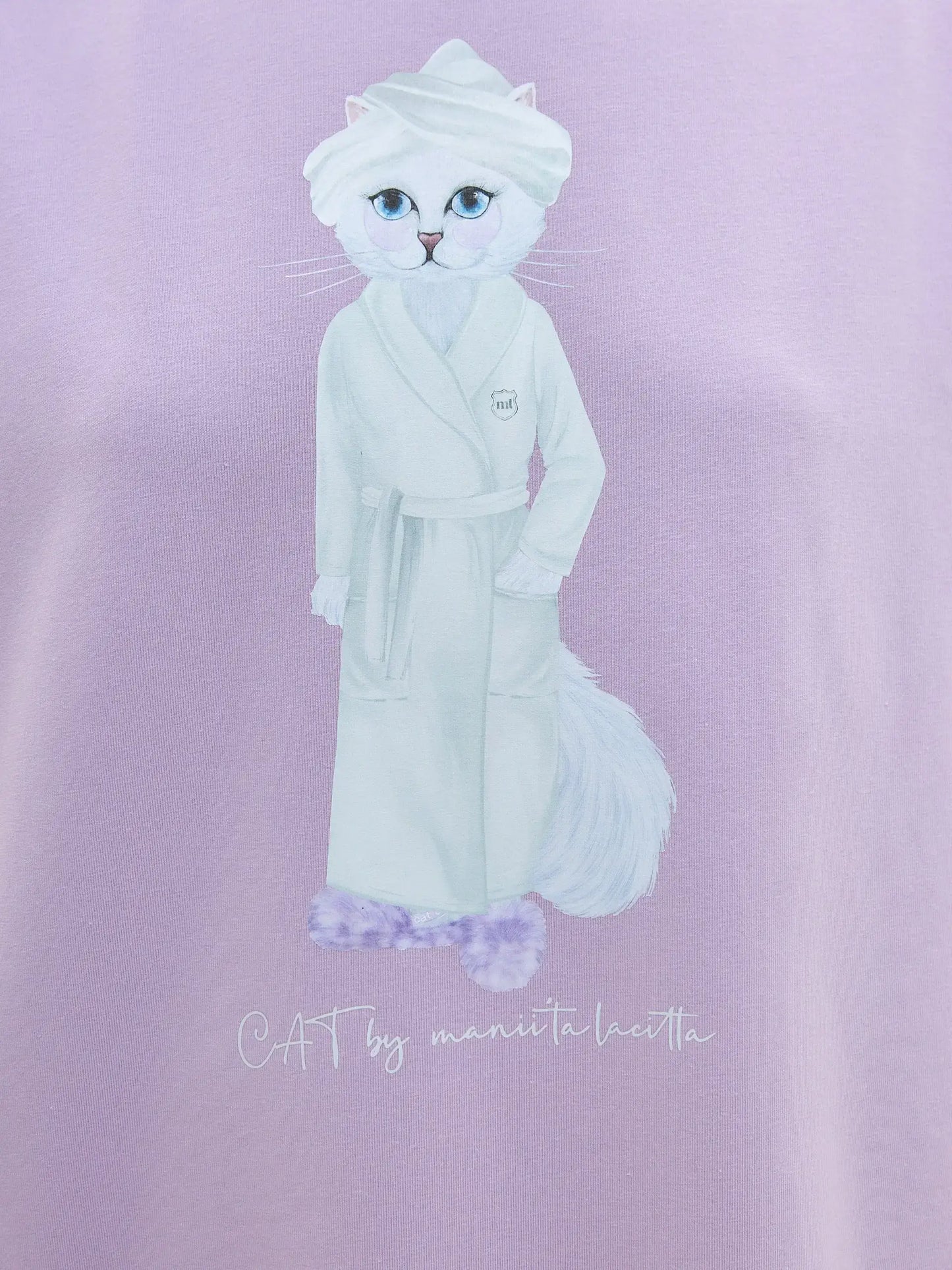 Purple oversized t-shirt spa cat - Funny Cat Loungewear | For Cat Lovers | CAT by maniita lacitta