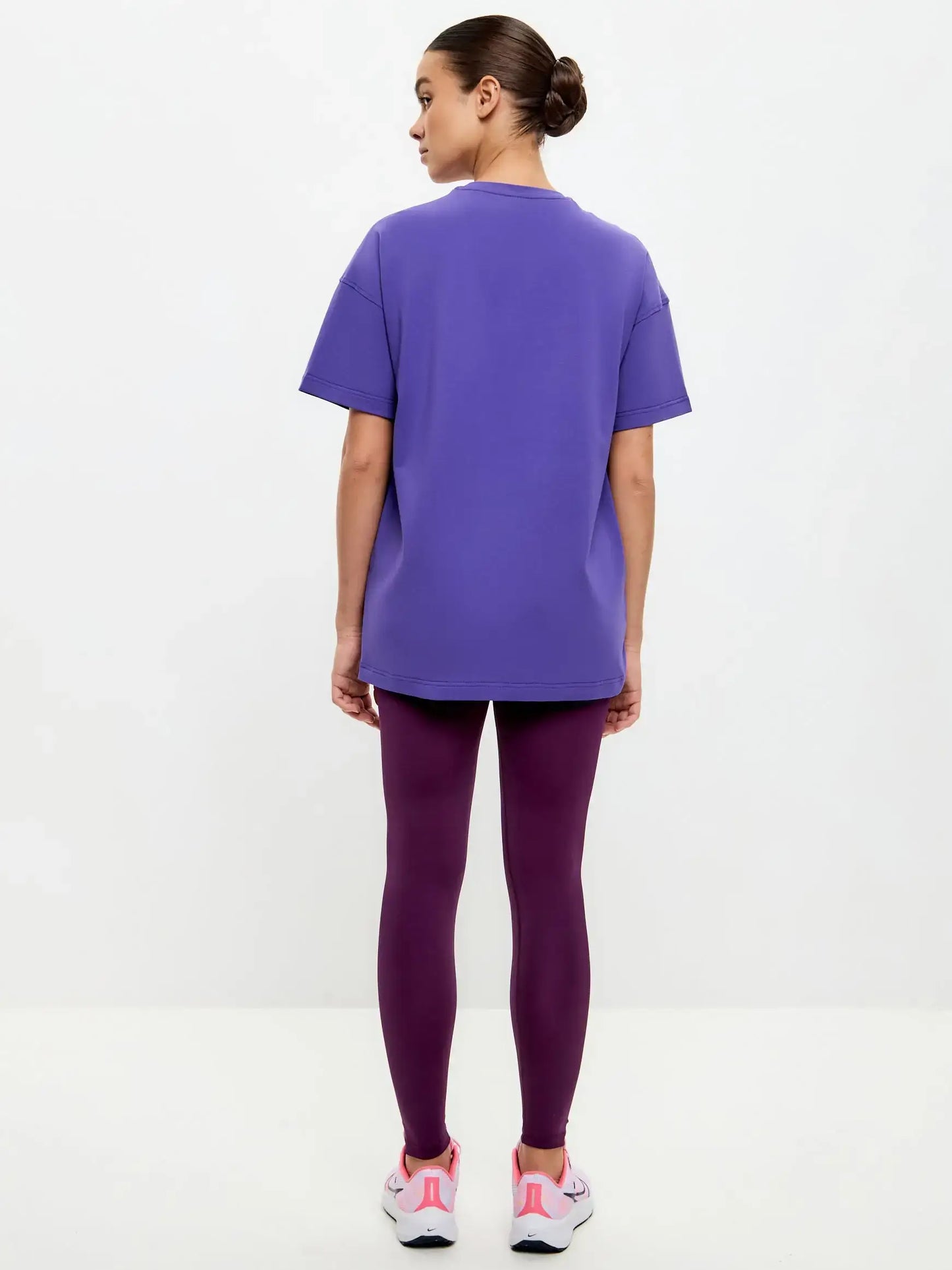 Purple Printed oversized T-shirt SPORT CAT - T-shirt