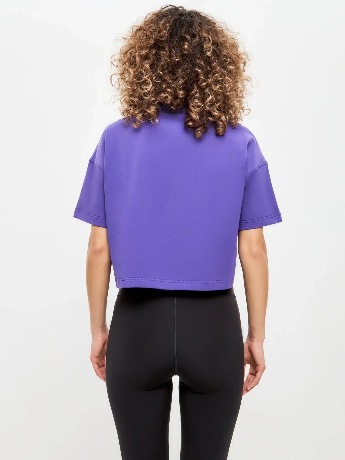 Purple Printed short oversized T-shirt SPORT CAT - T-shirt