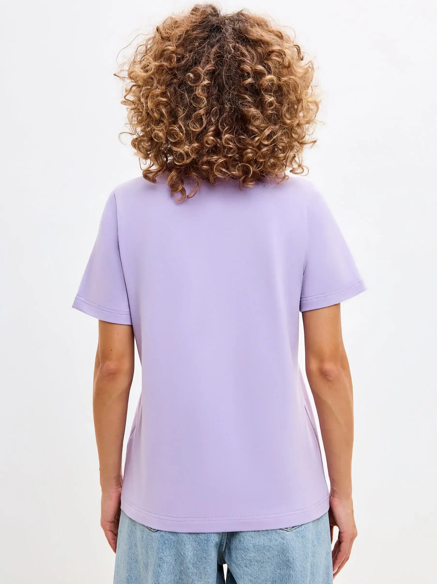 Purple t-shirt white cat walk - Funny Cat T-shirt | For Cat Lovers | CAT by maniita lacitta