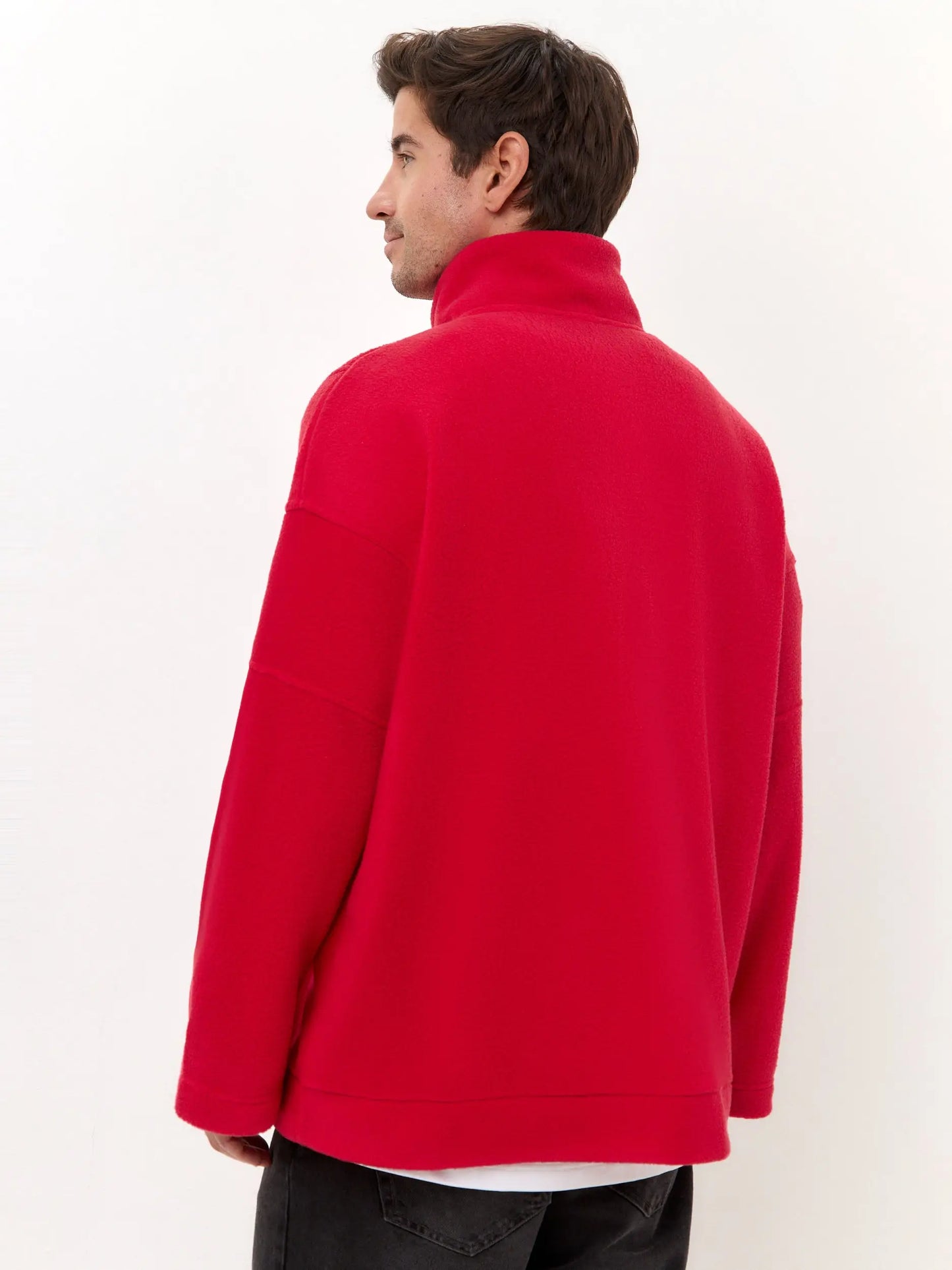 Red Fleece sweatshirt CATFLEESM - Fleece (recycled)