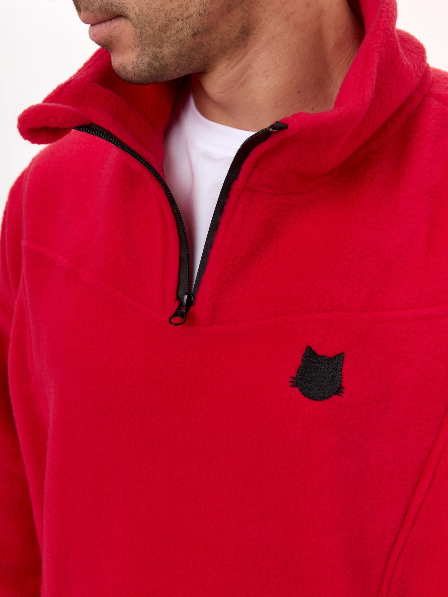Red Fleece sweatshirt CATFLEESM - Fleece (recycled)