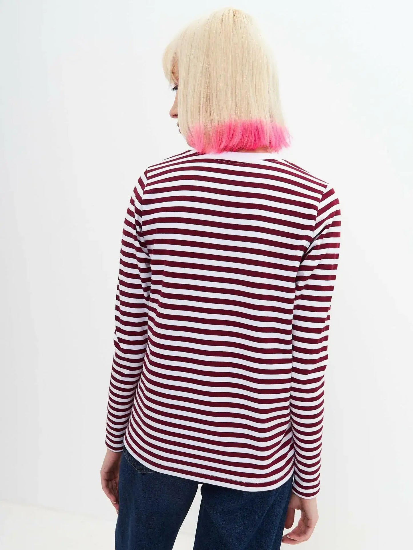 Red longsleeve mariner cat - Funny Cat Shirt & Striped shirt | For Cat Lovers | CAT by maniita
