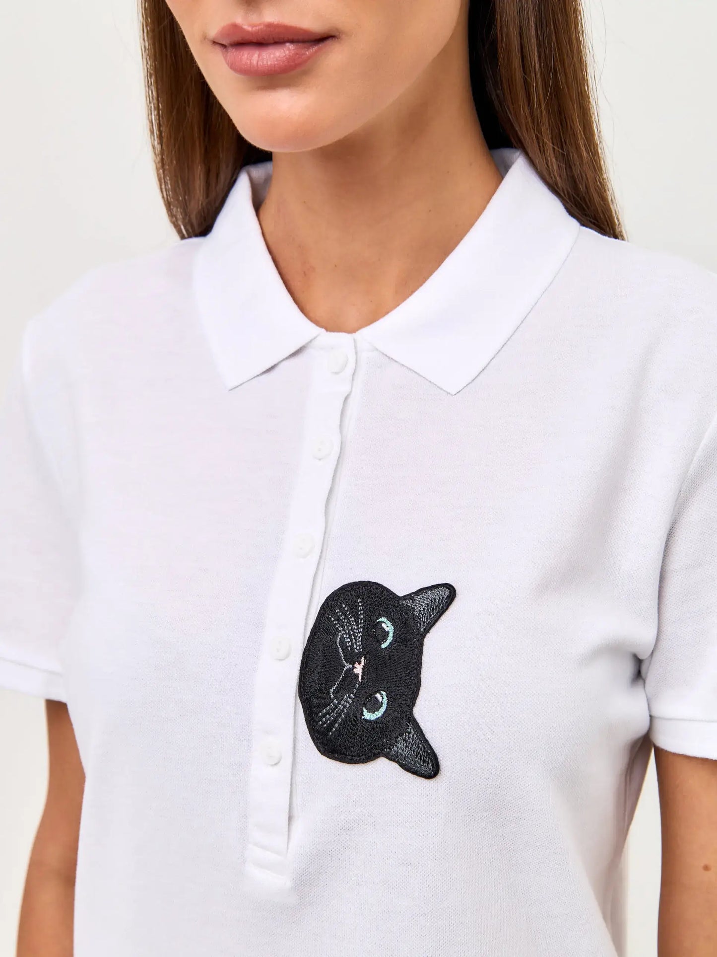 White Polo T-shirt CAT - Polo t-shirt & dress