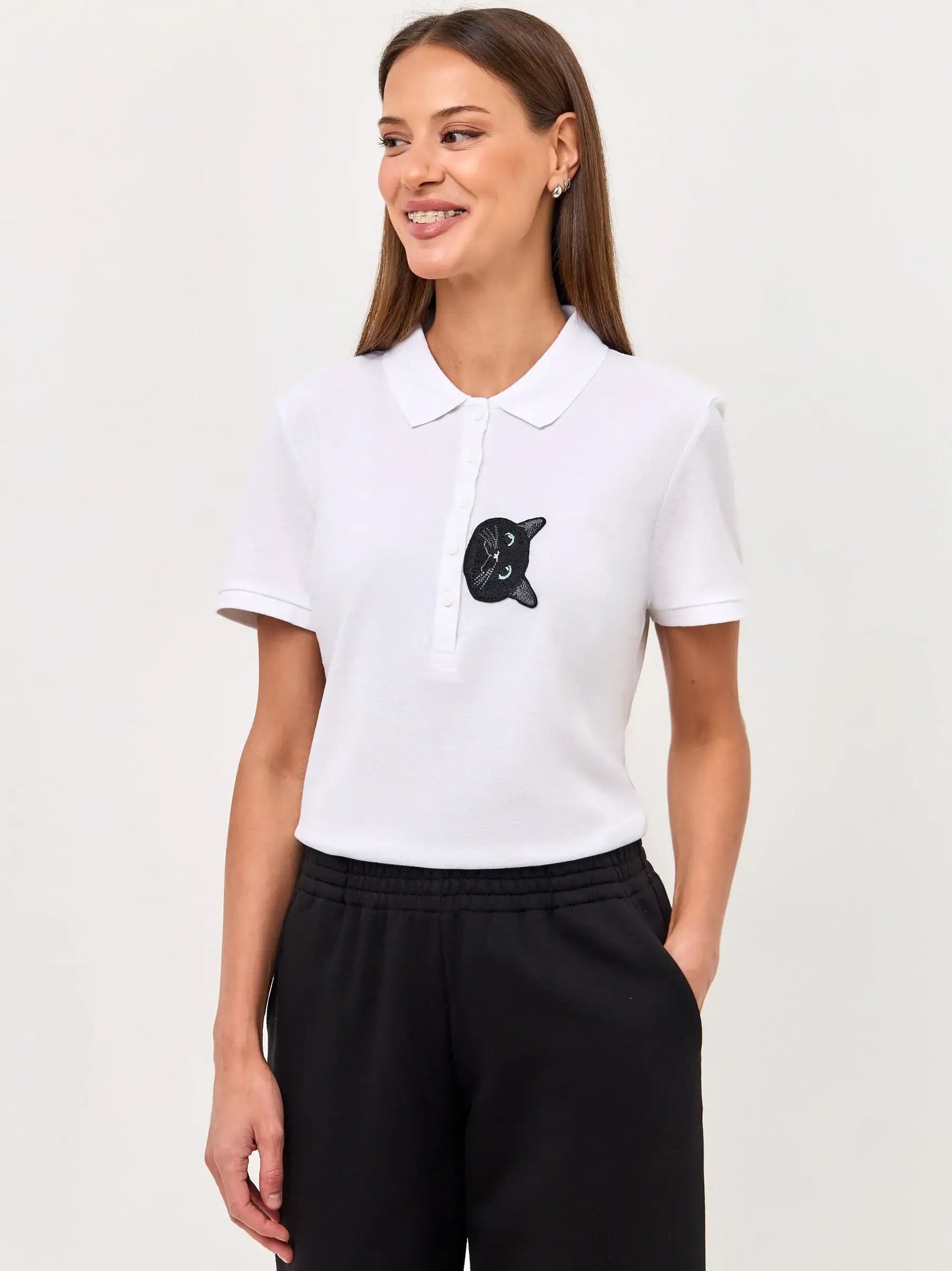 White Polo T-shirt CAT - Polo t-shirt & dress