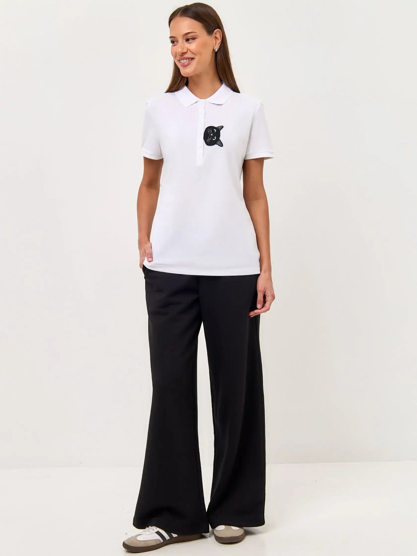 White Polo T-shirt CAT - Polo t-shirt & dress
