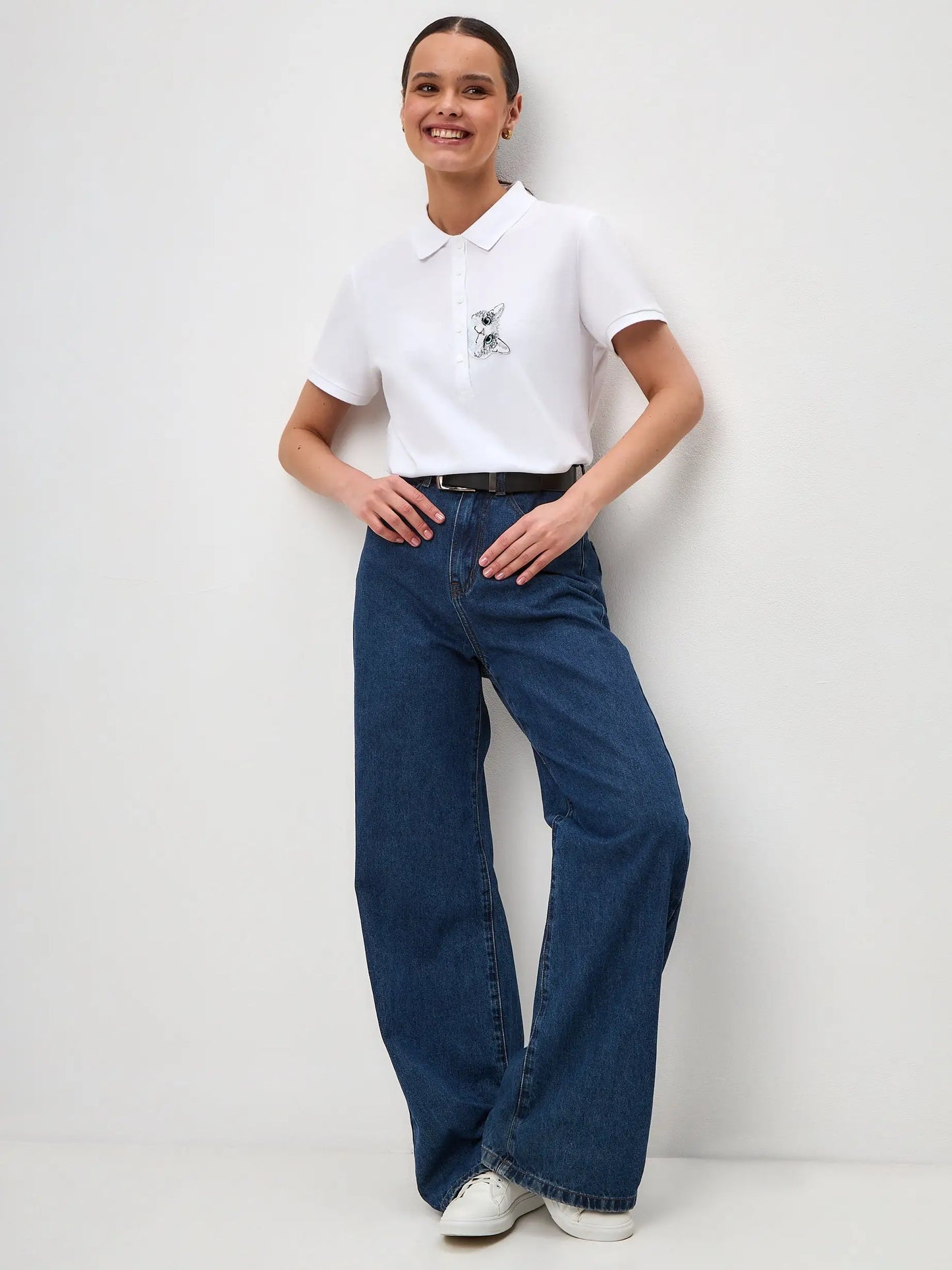 White Polo T-shirt CAT - Polo t-shirt & dress