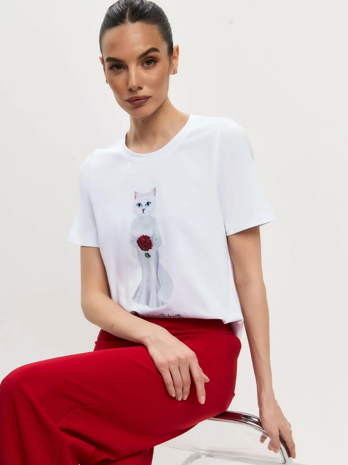 White t-shirt bride cat - Funny Cat T-shirt | For Cat Lovers | CAT by maniita lacitta