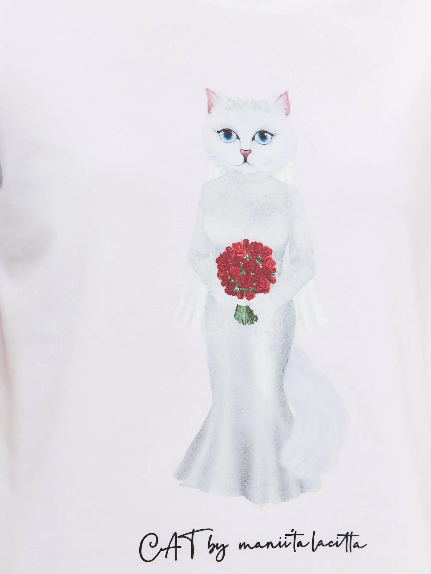 White t-shirt bride cat - Funny Cat T-shirt | For Cat Lovers | CAT by maniita lacitta