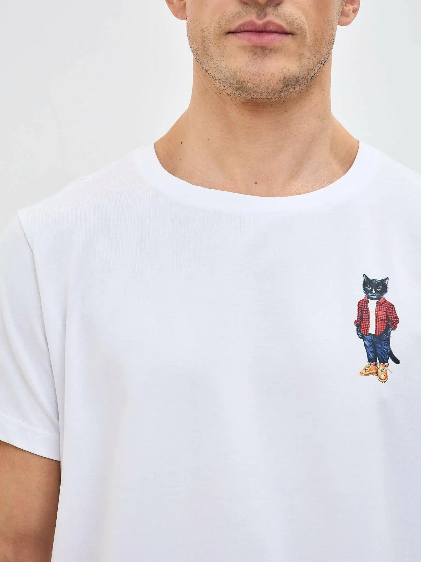 White t-shirt country cat - Funny Cat T-shirt | For Cat Lovers | CAT by maniita lacitta